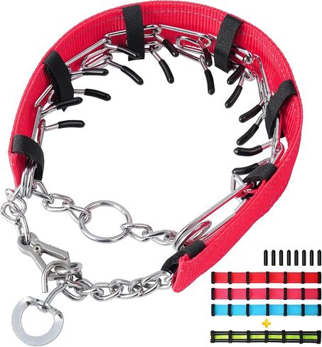 VIVIPET Heavy Duty Hidden Changeable Reflective Dog Prong Collar for Training and Anti Pull, Detachable Adjustable Collar, Extra Comfort Tips, Separate Covers, Medium/Large Dog Martingale Collar in Saudi Arabia