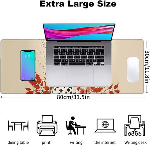 Llama Gaming Mouse Pad ، Office Desk Mat ، Base Rubber Base المضاد للانزلاق ، منصات الماوس الجمالية الباردة للكمبيوتر لوحة مفاتيح الكمبيوتر المحمول School Home Desktop Gamer Accessories Decor 31.5 "× 11.8" in Kuwait