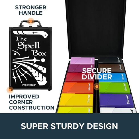 Game Card Storage Case (PRO/MTG Edition) | Suitable for Magic The Gathering, Yugioh, and Other TCG Etc (Game Not Included) | Includes 8 Dividers | Fits up to 2000 Loose Unsleeved Cards in Saudi Arabia