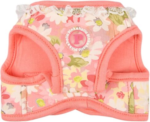 Pinkaholic New York Davina Dog Vest Harness (Step-in) Houndstooth Pattern Fashionable Cute Spring Summer Harness for Small Dogs, Indian Pink, Large in Saudi Arabia
