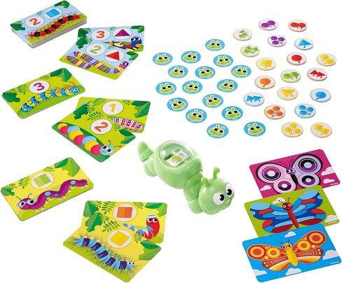 Mattel Games Patty-Pillar Fisher-Price Kids Pre-School Game و Colors و Shapes & Match مع البطاقات والرموز و Caterpillar Spinner ، 2 إلى 6 لاعبين ، هدية للأطفال الذين تتراوح أعمارهم بين 3 سنوات وأكبر in Kuwait