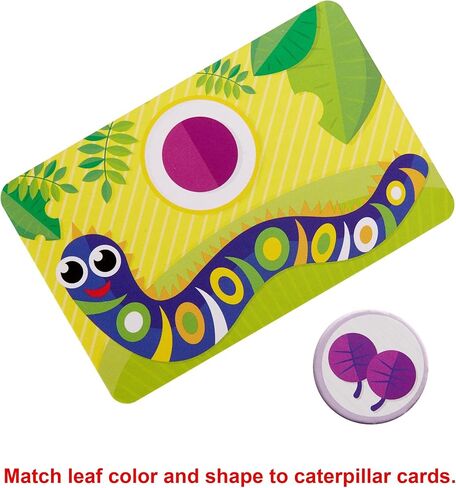 Mattel Games Patty-Pillar Fisher-Price Kids Pre-School Game و Colors و Shapes & Match مع البطاقات والرموز و Caterpillar Spinner ، 2 إلى 6 لاعبين ، هدية للأطفال الذين تتراوح أعمارهم بين 3 سنوات وأكبر in Kuwait