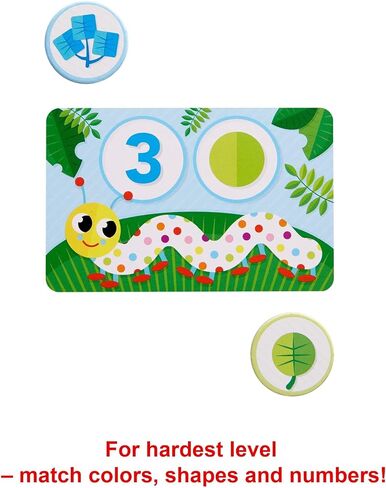 Mattel Games Patty-Pillar Fisher-Price Kids Pre-School Game و Colors و Shapes & Match مع البطاقات والرموز و Caterpillar Spinner ، 2 إلى 6 لاعبين ، هدية للأطفال الذين تتراوح أعمارهم بين 3 سنوات وأكبر in Kuwait