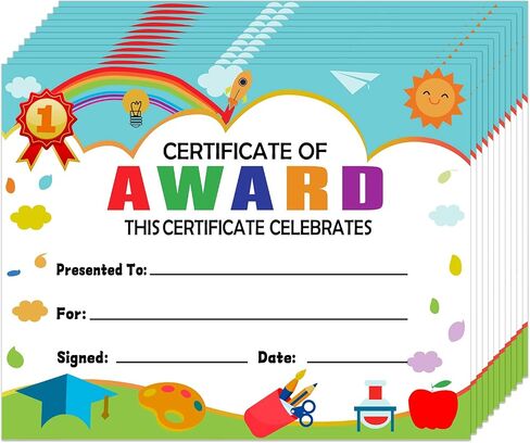 WhatSign 30PCS Kindergarten Graduation Certificate Preschool Diploma Kindergarten Achievement Certificates for Kid Certificate of Completion Student Awards Elementary School Teacher Classroom Supplies in Saudi Arabia