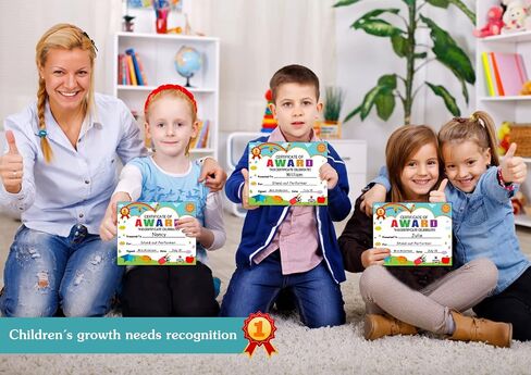 WhatSign 30PCS Kindergarten Graduation Certificate Preschool Diploma Kindergarten Achievement Certificates for Kid Certificate of Completion Student Awards Elementary School Teacher Classroom Supplies in Saudi Arabia