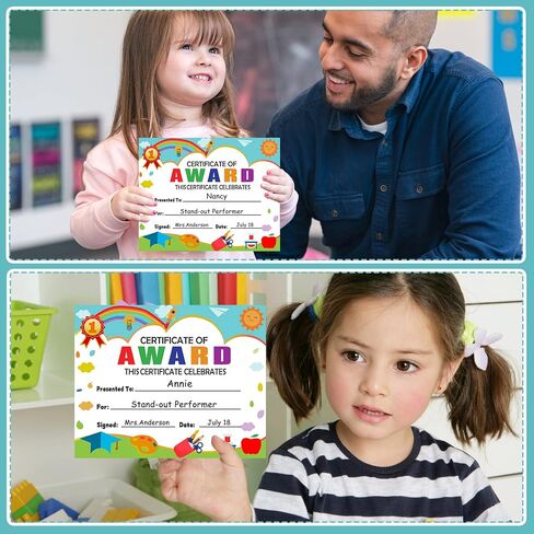 WhatSign 30PCS Kindergarten Graduation Certificate Preschool Diploma Kindergarten Achievement Certificates for Kid Certificate of Completion Student Awards Elementary School Teacher Classroom Supplies in Saudi Arabia