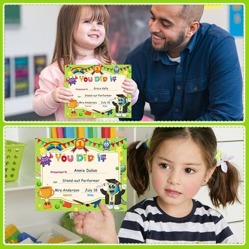 WhatSign 30PCS Kindergarten Graduation Certificate Preschool Diploma Kindergarten Achievement Certificates for Kid Certificate of Completion Student Awards Elementary School Teacher Classroom Supplies in Saudi Arabia