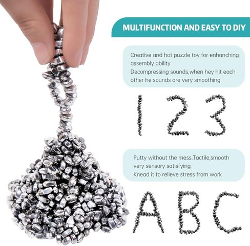 Magnetic Balls Fidget Toys Adults 600 PCS Mini Magnetic with Two Big Magnetic Putty Desk Magnetic Beads Desk Toys for Office with Rectangular Box （Colorfully） in Saudi Arabia