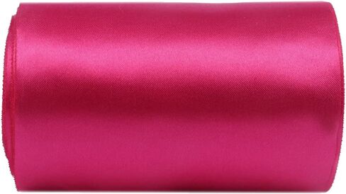 YYCRAFT 4 Inch Wide Satin Ribbon Satin Fabric Spool for Grand Opening Cutting Ceremony Wedding Birthday Party Decoration Gift Craft (22 Yards,Hot Pink) in Kuwait