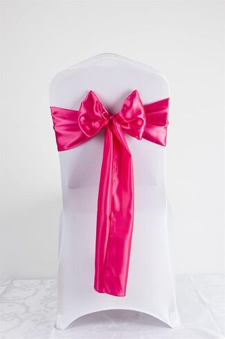 YYCRAFT 4 Inch Wide Satin Ribbon Satin Fabric Spool for Grand Opening Cutting Ceremony Wedding Birthday Party Decoration Gift Craft (22 Yards,Hot Pink) in Kuwait