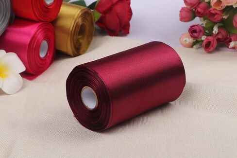 YYCRAFT 4 Inch Wide Satin Ribbon Satin Fabric Spool for Grand Opening Cutting Ceremony Wedding Birthday Party Decoration Gift Craft (22 Yards,Hot Pink) in Kuwait