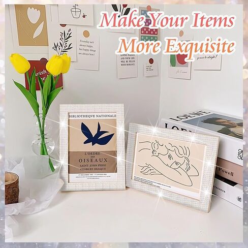 FULZTEY 4 Rolls Rhinestone Ribbon Roll,White AB Crystal Rhinestone Ribbon Sticker with 2 mm Rhinestone for DIY Crafts,Bling Jelly Self Adhesive Rhinestone Strips for Car Clothes Wedding Decoration in Kuwait