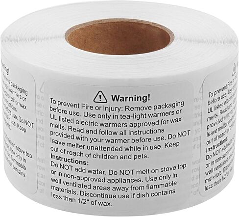 500pcs Wax Melt Warning Labels 1.5 Inch Candle Warning Label Candle Jar Container Stickers Round Candle Safety Labels Sticker for DIY Candle Jars Stickers, Candle Container, Candle Boxes(Rainbow) in Kuwait