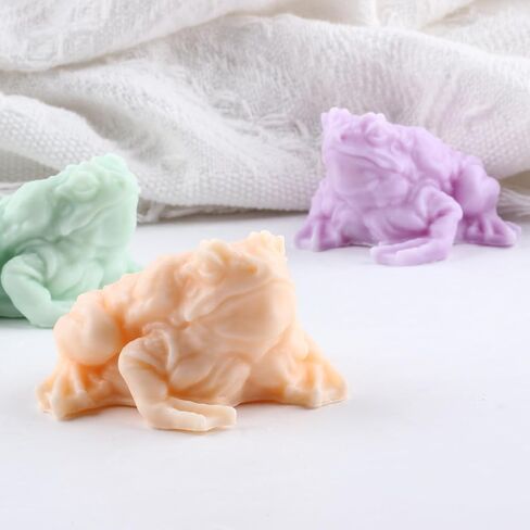 Toad Candle Mold Frog Candle Silicone Molds Toad Resin Casting Mold for Candle Home Decorate Mold Candle Making Aromatherapy Gypsum Candles Clay Craft in Saudi Arabia