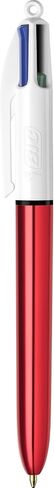 BIC 4 COLORS SHEAN POINT PENS POINT (1.0 مم) - برميل ذهبي معدني ، مربع 12 in Saudi Arabia