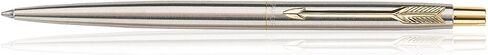 Parker Classic Stainless Steel Ballpoint / Ball Pen Chrome / Gold Clip GT by Parker in Saudi Arabia