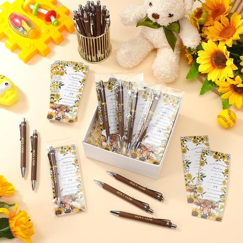 50 مجموعة هدايا حزب البقر البقر للطفل بالجملة للضيوف تشمل 50 من Holy Cow Bamboo Pens 50 مرجعية مرجعية للحفلات هدايا عودة للضيوف ، شكرًا لك على الإمداد بين الجنسين. in Saudi Arabia