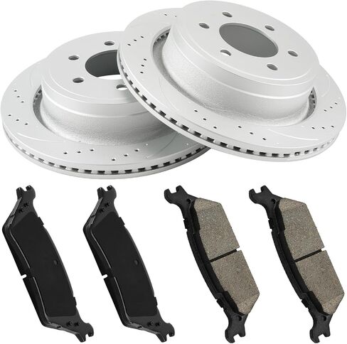 KAC - 302mm Rear Brake Kit for Rear for:2016-2019 Sorento, 2017-2018 Santa Fe Sport, Santa Fe, 2019 Santa Fe XL Disc Brake Rotors Ceramic Brakes Pads,6pcs,31553 D1916 in Saudi Arabia