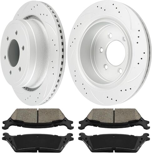 KAC - 302mm Rear Brake Kit for Rear for:2016-2019 Sorento, 2017-2018 Santa Fe Sport, Santa Fe, 2019 Santa Fe XL Disc Brake Rotors Ceramic Brakes Pads,6pcs,31553 D1916 in Saudi Arabia