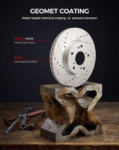 KAC - 302mm Rear Brake Kit for Rear for:2016-2019 Sorento, 2017-2018 Santa Fe Sport, Santa Fe, 2019 Santa Fe XL Disc Brake Rotors Ceramic Brakes Pads,6pcs,31553 D1916 in Saudi Arabia