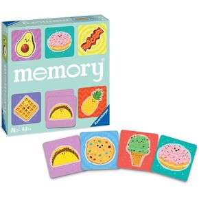 Ravensburger Foodie Favorites Memory Game - Quick & Engaging Matching Game | Enhances Focus & Memory Skills | Fun Food Illustrations | Ideal for Kids and Family Fun