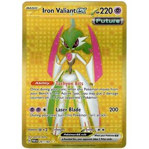 Pokemon - Iron Valiant ex 261/182 - Paradox Rift - Hyper Rare - Gold Foil - Single Card