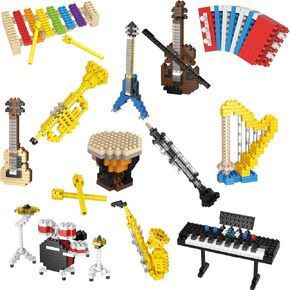 FUN LITTLE TOYS Mini Building Blocks for Goodie Bag Stuffers, Kids Building Toys, prizes for Kids Classroom Toy Building Sets, Party Favors 12 Boxes Christmas Stocking Stuffers