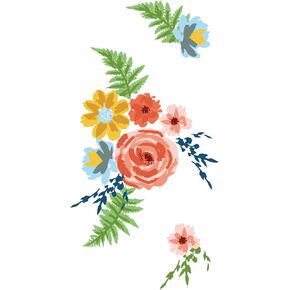 Sizzix Layered Clear Stamps Set Painted Florals, One Size, Multicolor