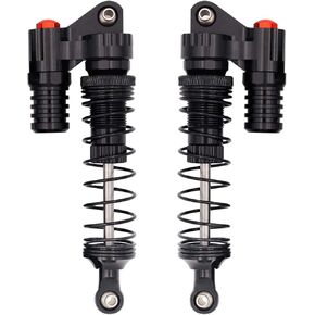 2PCS Aluminum Alloy 90mm High Strength Negative Pressure RC Car Shock Absorber Assembled Damper Compatible with Axial SCX10 D90 TRX-4 1/10 RC Rock Crawler Climb Car Truck (Black)