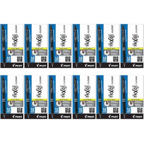 Pilot, FriXion Clicker Erasable Gel Pens, Fine Point 0.7 mm, (Pack of 12, 144 Count Total) , Black