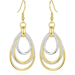 Kemstone Boho Unique Enamel Drop Earrings - Leaf Shape Purple & Gold Dangle Earrings - 6cm Handcrafted Hypoallergenic Earrings for Women