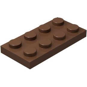 Classic Brown Plates Bulk, Brown Plate 2x4, Building Plates Flat 100 Piece, Compatible with Lego Parts and Pieces: 2x4 Brown Plates(Color: Brown), M0659-23