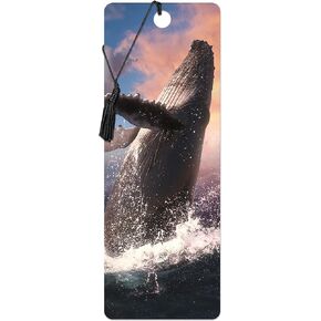Bookmark - Whale Jump from Deluxebase. A Whale Bookmark with lenticular 3D Artwork Licensed from Renowned Artist David Penfound