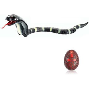Ufurty عن بعد التحكم في Snake محاكاة RC Snake Toy 17 "Thice Cobra Animal Trick Long Fay Cobra Trick Thribrityed Serving Fluged