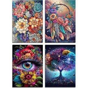 Lanzeyo Diamond Painting Kits for Adults, Adult Hand Crafts Diamond Art Kits, Succulent Diamond Dots Kits, Gem Art for Living Room Wall Art (Succulent)