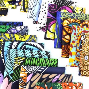 40 Pieces African Cotton Fabric Quilting Fabric Squares Bundles African Wax Fabric for DIY Sewing Clothes Accessories, 25 x 25 cm