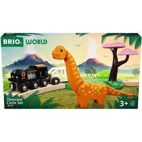 BRIO World – 36098 Dinosaur Circle Set | Toy Train for Kids Aged 3 Years Up