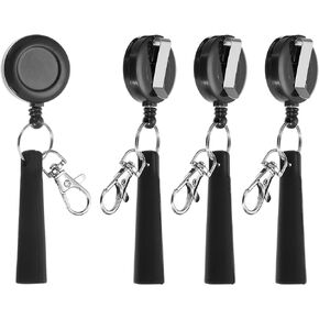 PATIKIL Retractable Pen Holder, 4 Pack Pull Pen Pencil Holder Elastic Silicone Grip Pencil Holder for Woodwork Bricklayer Markers and Carpenter Pencils, Yellow in Kuwait