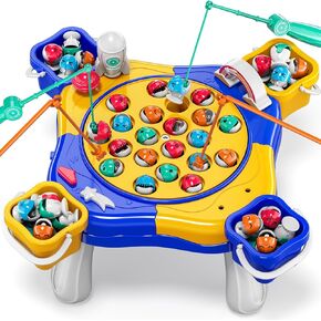 Magnetic Fishing Game for Kids Toddlers 3-5, 70 pcs Fishing Toys for Kids Toddlers 3-5, Fishing Table Toys Board Game Birthday Gifts for 3 4 5 6 7 8 Years Old Kids Toddlers