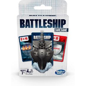 Hasbro Gaming Battleship Card Game for Kids Ages 7 and Up, 2 Players Strategy Game Brown/a