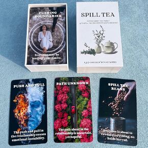 GZXINKE Spill Tea Oracle Deck, Relationships Oracle Cards, Life Oracle Deck, Oracle Cards Deck for Beginners, Uncover Hidden Truths and Life Relationships