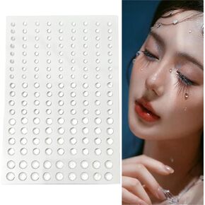 2 Sheets Clear Dewdrop Water Droplets Sticker Self-Adhesive Round Dew Drop Simulation Resin Water Shape Beads for DIY Scrapbooking Crafts Card Making Face Decor Accessories, BPY27854