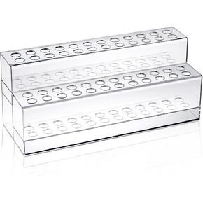 44-Slots Acrylic Pen Holder Display Pen Stand Clear Pencil Holder Brush Holder Organizer Eyebrow Pen Stand Art Brush Makeup Brush Rack Organizer for Home Office Desk School Supplies