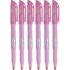 Pilot FriXion Pastel Erasable Highlighter, Chisel Tip, Pink Ink, 6 Count