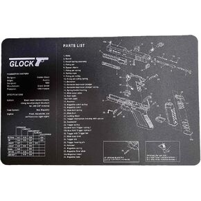 Ade Advanced Optics Mat Mouse Gaming Pad/Mat with Printed Diagram of Glock Handgun