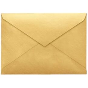 LUXPaper 4Bar A1 Pointed Flap Invitation Envelopes | 3 5/8" x 5 1/8" | Gold Metallic | 80lb. Text | 50 Qty