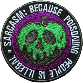 Green Poisoning Pumpkin Halloween Embroidered Iron On Patch Horror Clothing Accessories DIY