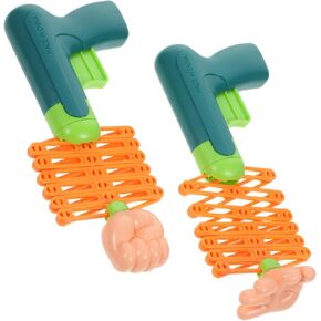 2pcs Retractable Fist Toy Indoor Playset Extendable Arm Grabber Toys Picker up Grabber Kidcraft Playset Hand Grabber Tool Retractable Trick Office Plastic Telescopic Spring