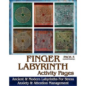 Ravensdaughter Designs Finger Labyrinth Activity Pages Pack 3: Focus Tools for Stress, Anxiety & Attention Management