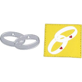 Delicate Wedding Rings Metal Die Cuts, Cutting Dies for Card Making Clearance, Embossing Dies for Scrapbooking, DIY Album Paper Cards Decoration